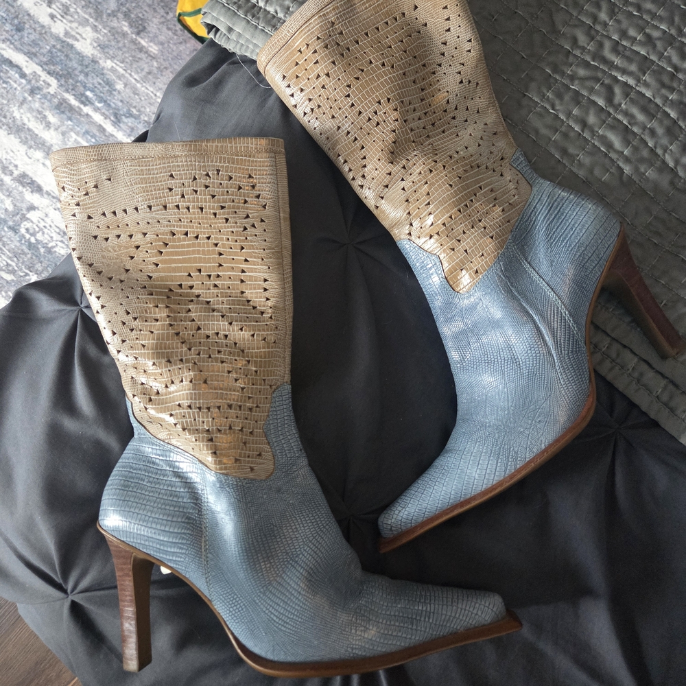 Crocodile Boots From Brazil - Sz 8/38